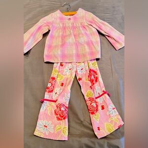 Pink Floral Kids Matching Set